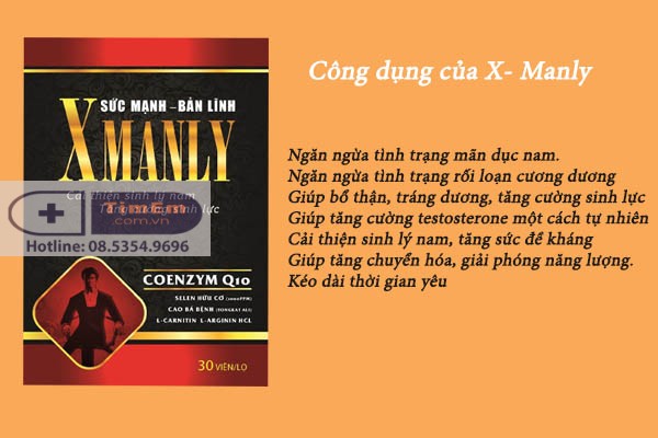 Công dụng của thuốc cường dương X Manly