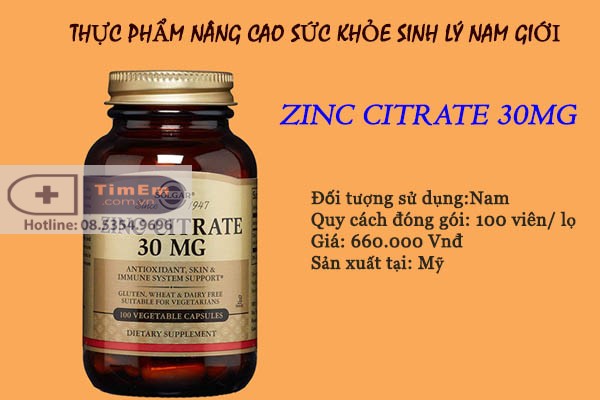 Zinc Citrate 30mg giá bao nhiêu?